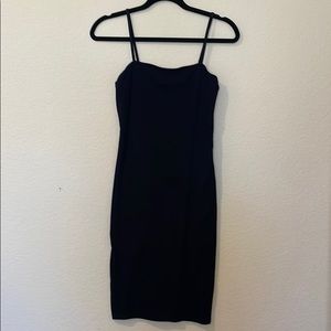 Midi black cocktail dress
